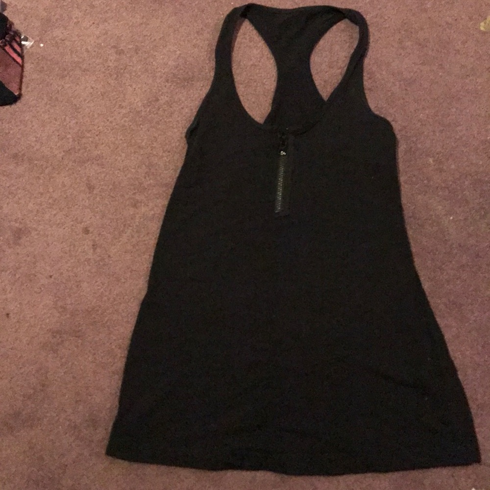 Lulu lemon black racerback workout tank w/ zipper